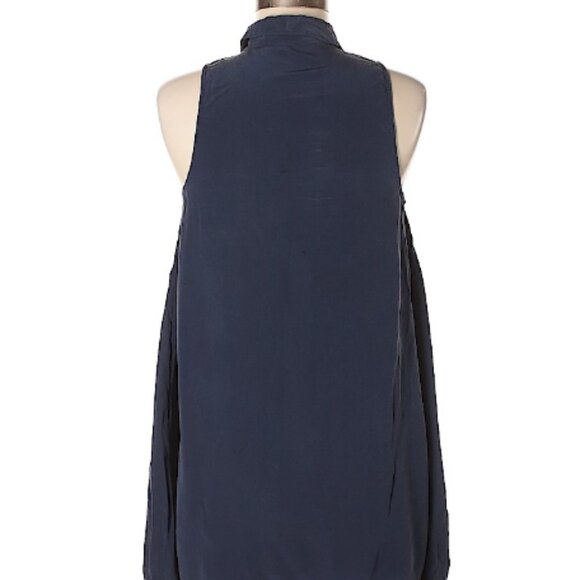 Equipment Button Down Dress in Navy - Picture 4 of 5